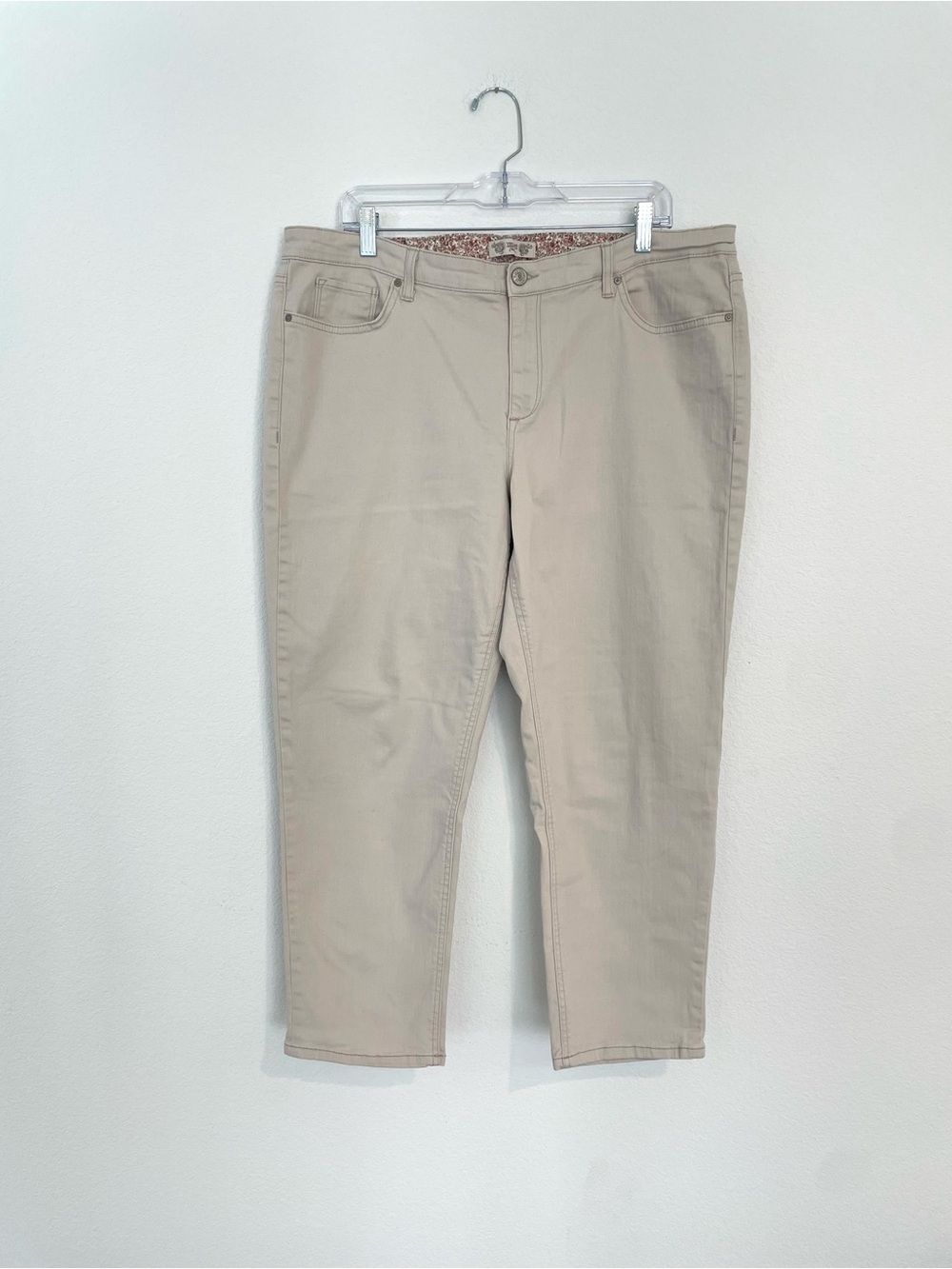 Vintage America Women’s 16/33 Beige Boyfriend Stretch Jeans